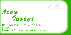 aron ipolyi business card